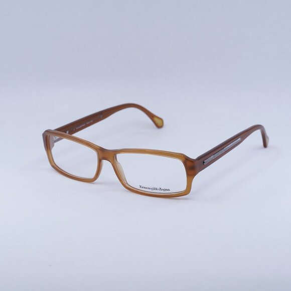 🕶️ New Ermenegildo Zegna VZ3556 0T91 Eyeglasses - Light Brown Frame - Picture 1 of 10
